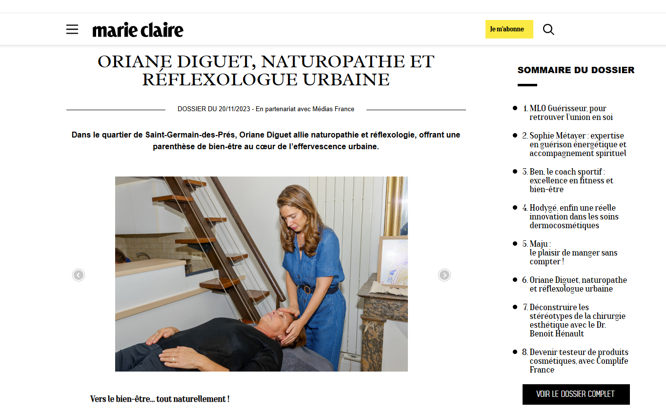 Oriane DIGUET - Réflexologue Naturopathe Paris 6ème Oriane DIGUET - Réflexologue Naturopathe Paris 6ème